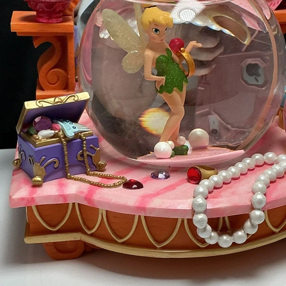Disney Tinkerbell‎ Snow Globe The Pink Vanity Plays You Can Fly 2002
